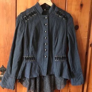 Free People XS Navy Blue Blazer